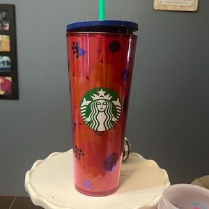 Beautiful flower Starbucks cold cup